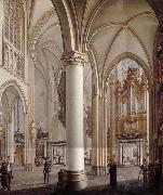 Vervloet Francois Interieur de la cathedrale Saint-Rombaut a Malines oil on canvas